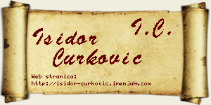 Isidor Ćurković vizit kartica